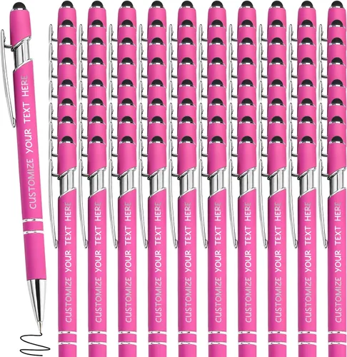 Vista 22 de Bolígrafos personalizados con lápiz óptico y grabado gratis, bolígrafos personalizados para negocios, graduación, aniversarios (hasta 500 unidades)
