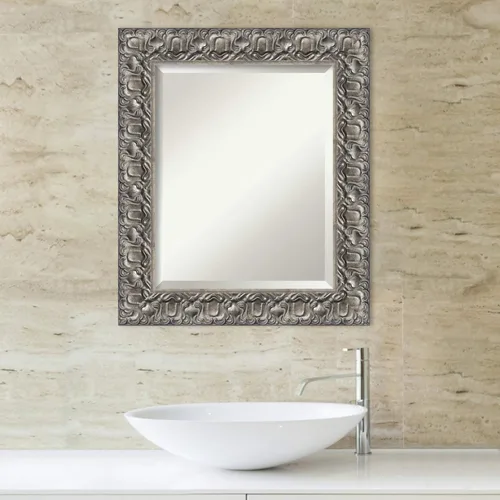 Vista 5 de Amanti Art Bathroom Mirror for Over Sink, Vanity Mirror, Wood Frame, Hangs Horizonally and Vertically, Bathroom Wall Decor, Beveled Edge