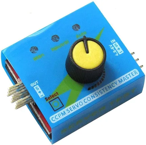 Vista 3 de ShareGoo 3CH 4.8-6V Servo Tester CCPM Comprobador maestro de consistencia con protección de conexión inversa, probador de motor RC ECS herramienta