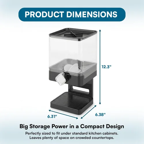 Vista 11 de Zevro Dispensador individual de comida seca edición compacta, Negro