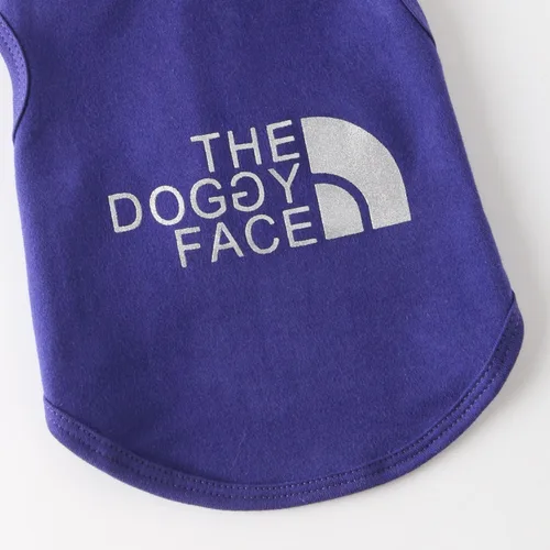 Vista 6 de Camisetas para perros pequeños con patrón de cara de perro de seguridad, tela ligera transpirable, suéter casual para perros pequeños, ropa