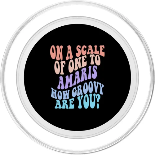 Vista 2 de AMARIS - Lindos PopSockets Retro Girls Groovy AMARIS con nombre personalizado PopSockets MagSafe PopGrip para iPhone