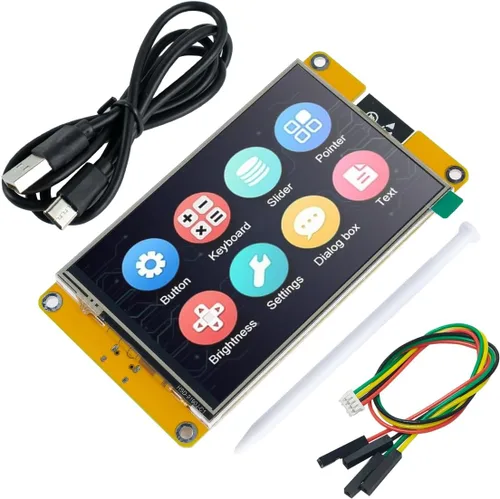 Vista 10 de Hosyond 2.8 ''ESP32 pantalla táctil resistiva con WiFi+BT, controlador ILI9341 240x320 TFT LCD módulo de pantalla para Arduino