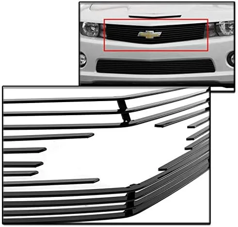 Vista 3 de Rejilla superior Billet Parrilla Inserto Negro (Emblema Cutout) Para Chevy Camaro LT/LS/RS/SS 2010-2013