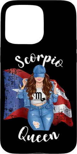 Vista 28 de Funda para iPhone 16 Puertorriqueña Escorpio Reina de Puerto Rico Morena