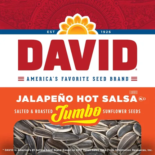 Vista 4 de David Semillas de girasol, jalapeño, 5.25 oz - Paquete de 6