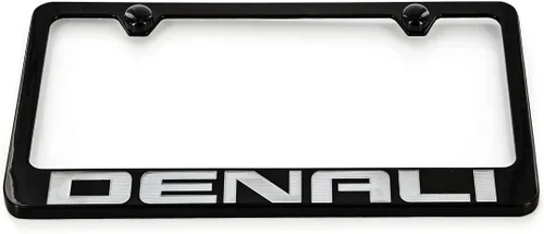 Vista 3 de GMC Denali - Marco para matrícula (2 agujeros/zinc, negro/ancho)