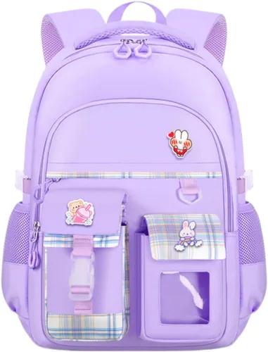 Vista 8 de Linda mochila kawaii para adolescentes y niñas, mochila kawaii para estudiantes de escuela primaria, escuela secundaria, mochila de viaje estética