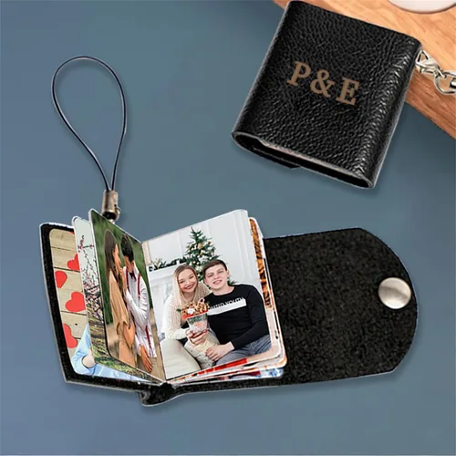 Vista 7 de Llavero de cuero personalizado para álbum de fotos con 4 a 20 fotos