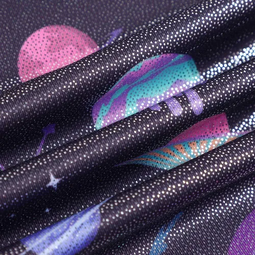 Vista 110 de HOZIY Leotardos de gimnasia para niñas, trajes de ciclismo con patrón adorable brillante