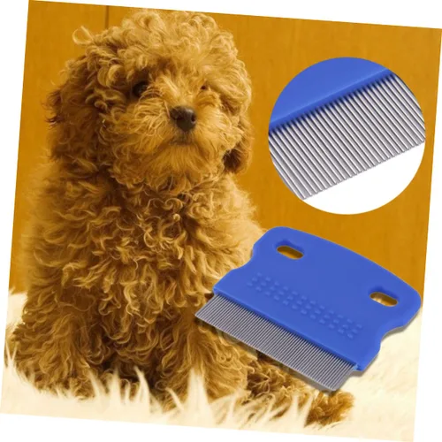 Vista 5 de KALLORY Peine de aseo para perros, peine para eliminar el pelo de mascotas, peine de masaje para eliminar mate, nudos y enredos (color al azar)