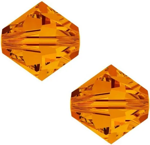 Vista 30 de Adabele - 200 cuentas de cristal bicono sueltas y facetadas pequeñas de 0.16 pulgadas, color ámbar, compatibles con cristales de Swarovski 5301/5328