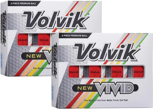 Vista 8 de Volvik Paquete de 3 pelotas de golf con acabado mate de alta calidad Vivid