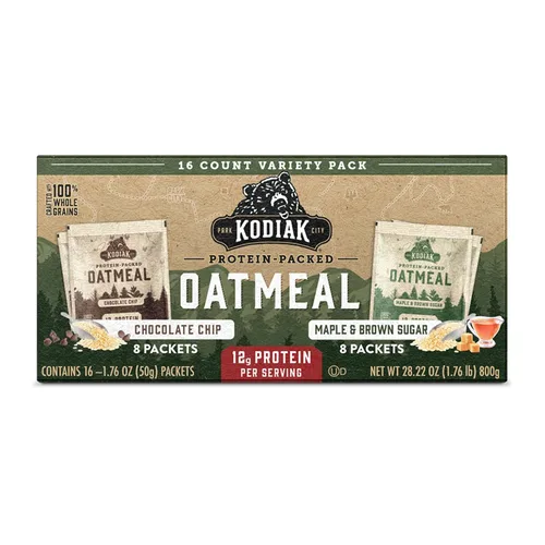 Vista 16 de Kodiak Cakes Paquetes de avena instantánea, manzana y canela, alto contenido en proteínas, 100% granos integrales, 6 cajas con 6 paquetes cada una
