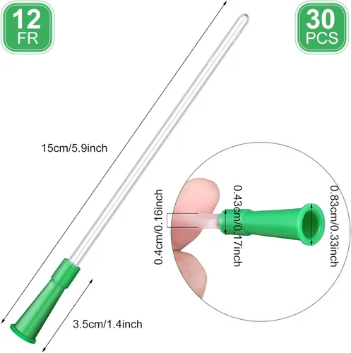Vista 2 de Nuanchu Kit de Suministros de Tubos de Reemplazo de PVC 30, Tubos Claros de Reemplazo con Manguera Flexible de Extremo Redondeado para Inserción
