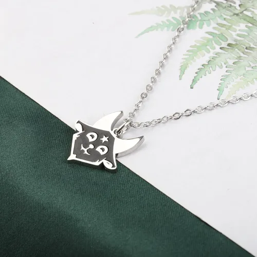 Vista 3 de KEYCHIN Collar de cabra del diablo, regalos góticos de cabra Baphomet, joyería de cabra