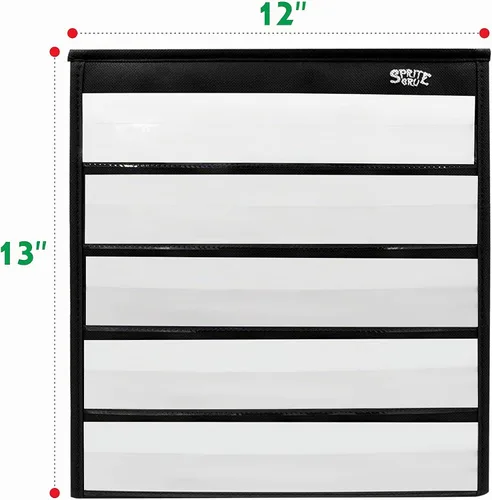 Vista 2 de Tabla de bolsillo de escritorio negra con tabla de 13" x 12" y tarjetas de borrado en seco adicionales de 20 x de doble cara. Autoportante Negro