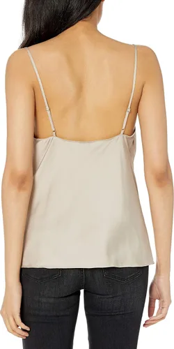Vista 2 de The Drop Christy - Camiseta elástica sedosa con cuello de vaca para mujer