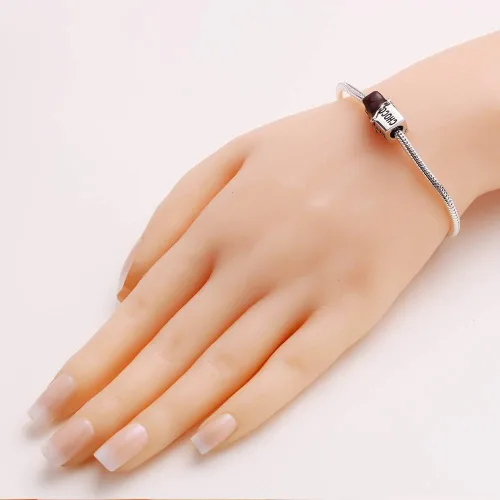 Vista 5 de Dijes de chocolate esmaltado marrón de plata de ley 925 con dije de cristal de sandía, colgantes de limón para pulseras Pandora