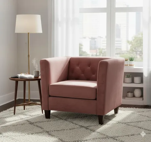 Vista 9 de Container Furniture Direct Muebles clásicos con capitoné y modernos para sala de estar, sofá universitario con relleno, cómodo sofá biplaza de Gris