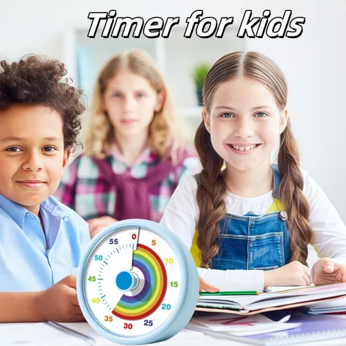 Vista 4 de Temporizador visual para niños, temporizador de tiempo de 60 minutos, temporizador para niños, para aula, oficina en casa, temporizador de cuenta