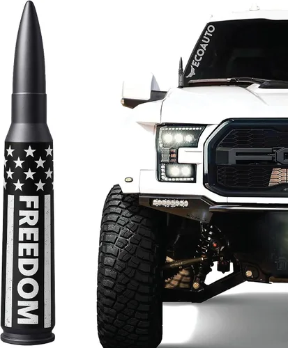 Vista 10 de EcoAuto Badass Bullet - Antena de repuesto para Dodge Ram y Ford F150 F250 F350 Super Duty Raptor Bronco Trucks – Diseño antirrobo – Antena de radio