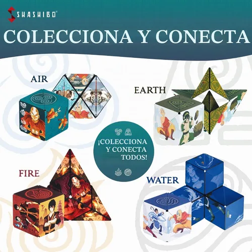 Vista 7 de Shashibo Avatar The Last Airbender - Cubo magnético para rompecabezas Aire