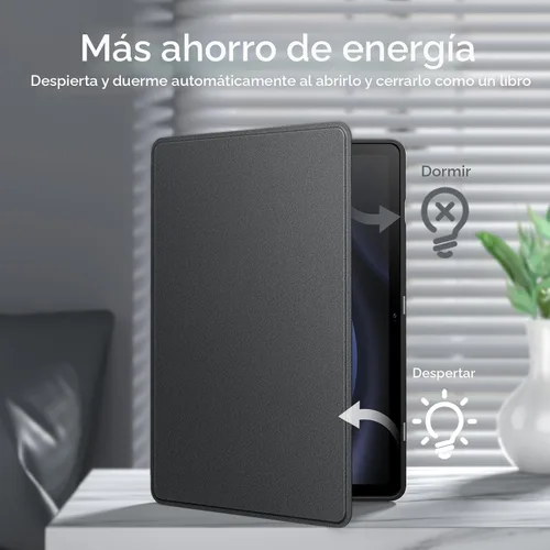Vista 5 de JETech Funda para Samsung Galaxy Tab S10 Lite / S10 FE / S9 FE 10.9 Pulgadas con Soporte para Lápiz S, Funda Folio Delgado con Soporte y Visor Negro