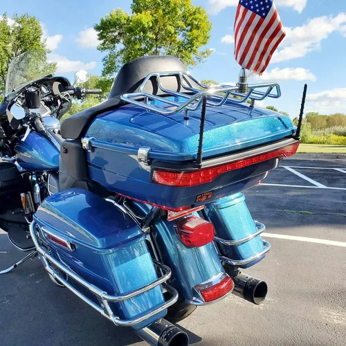 Vista 2 de Paquete de 2 antenas en espiral de 7 pulgadas para motocicletas Harley Davidson 1989-2026 Touring Electra Road Street Glide Trike Ultra Classic CVO