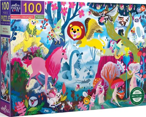 Vista 18 de eeBoo Explorers School of Magic - Rompecabezas infantil de 100 piezas, 24 x