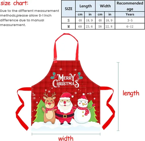 Vista 5 de Fiodrimy Delantales para niños, delantal artístico para niñas, niños, delantal de pintura con bolsillos ajustables para cocinar, hornear y cocinar