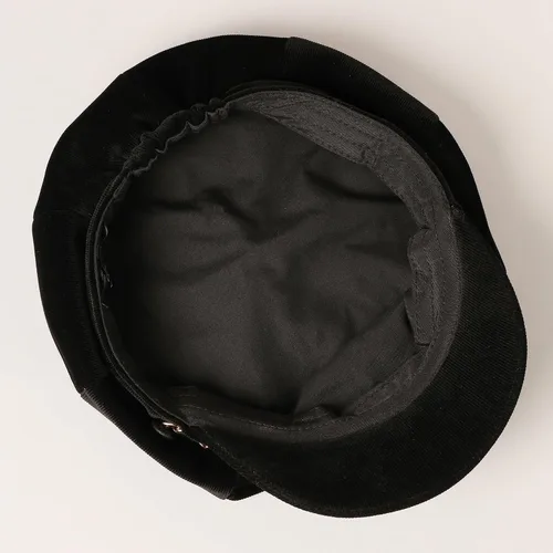 Vista 4 de MIRMARU Gorra clásica con visera para mujer, diseño de periódicos, con espalda elástica y cómoda