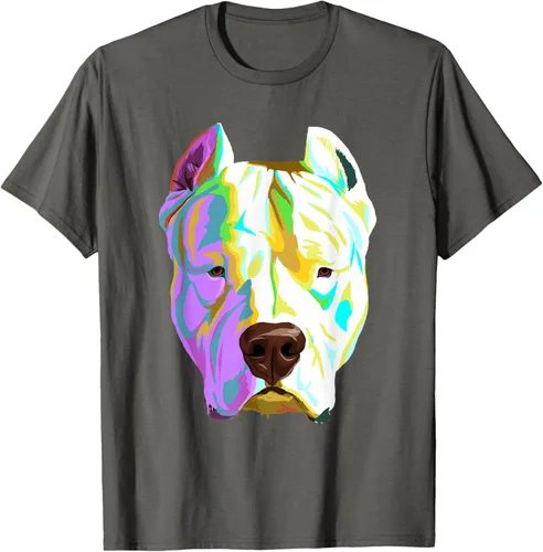 Vista 110 de Colorida camiseta Dogo Argentino, Negro, S