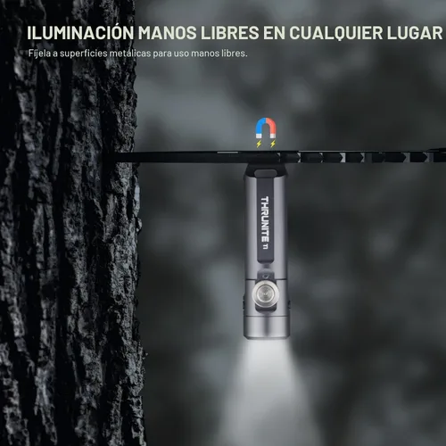 Vista 4 de ThruNite Ti Mini Llavero Linterna USB-C Recargable 650 Lúmenes (Gris)