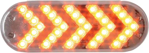 Vista 12 de Grand General 77130 - Luz secuencial ovalada de 35 LED ámbar/flecha con bisel S.Bezel, 1 unidad