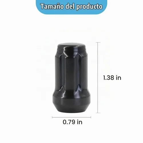 Vista 2 de Tuercas de llanta negras M12x1.5 de 1.5 pulgadas + herramienta, tuercas de rueda de 0.472 x 0.059 in compatibles con Toyota Tacoma 4Runner FJ Negro