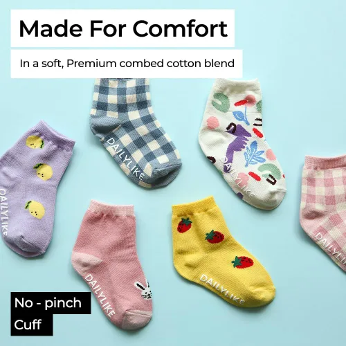 Vista 6 de Baby Boys Girls Non Slip Grip Ankle Socks with Anti Skid Grippers for Infants Toddlers Kids 6 Pairs