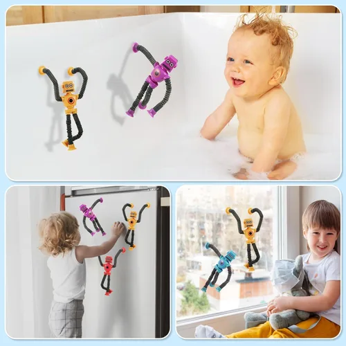 Vista 3 de XONTEUS Juguetes sensoriales para ansiedad para niños y niñas con juguetes sensoriales para autismo y TDAH, juguetes elásticos y conectados