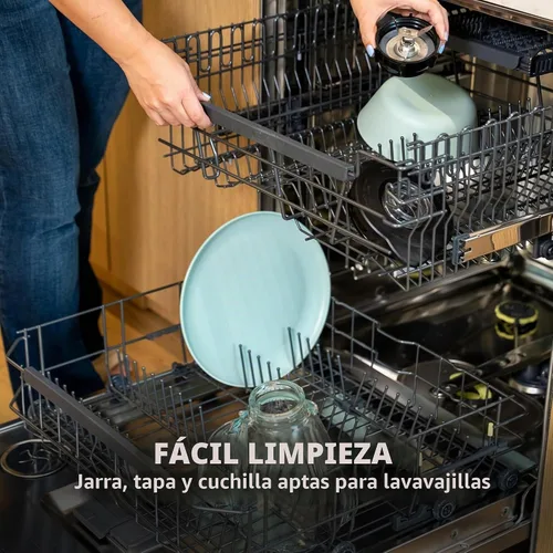 Vista 7 de Oster® Classic Series Licuadora de 8 Velocidades con Jarra de Vidrio de 6 Tazas, Gris
