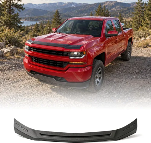 Vista 22 de powoq Deflector de Capó Compatible con Deflector de Capó de 2009-2018 Dodge RAM 1500 Protector de Capó de TPE de Reemplazo para 2009 2010 2011 2012