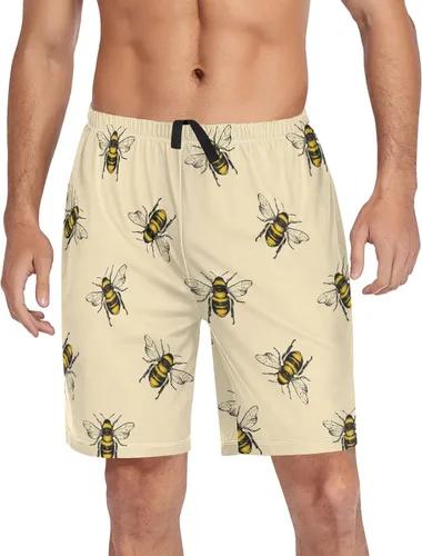 Vista 27 de Ollabaky Pantalones cortos de pijama para hombre Pjs partes inferiores pantalones cortos para dormir ropa de descanso pantalones de pijama