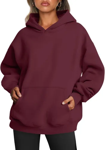 Vista 53 de Trendy Queen Sudaderas con capucha de gran tamaño para mujer, sudaderas de felpa para mujer, suéteres de moda de otoño, suéteres de invierno Lunares