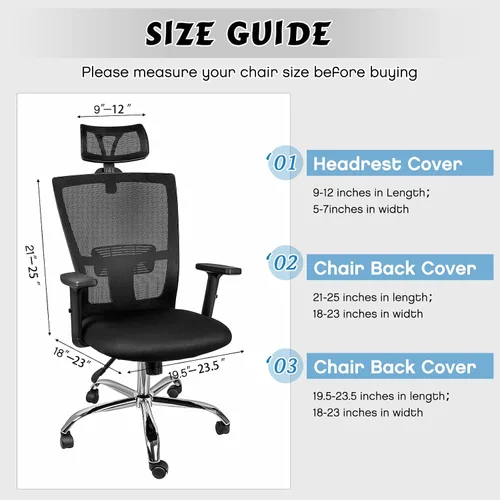 Vista 3 de Lounsweer 3 Piezas Funda para Silla de Oficina Funda para Silla de Escritorio con Ruedas Fundas para Gaming Protector Elástico Lavable Fundas
