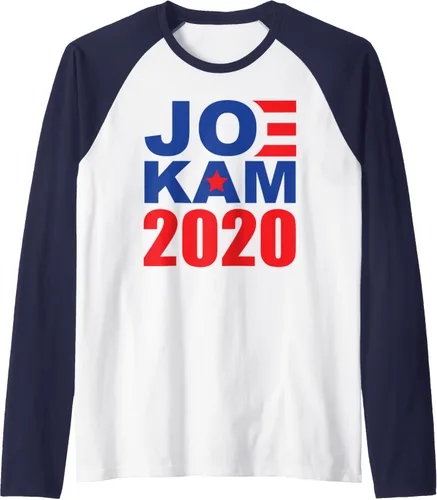 Vista 6 de Biden Harris 2020 Team Camiseta de béisbol raglán JOE KAM, Negro, S