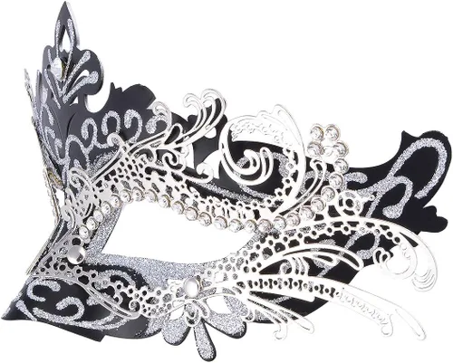 Vista 3 de Hoshin - Máscara para baile de máscaras, decoraciones de Mardi Gras, máscaras venecianas para mujer