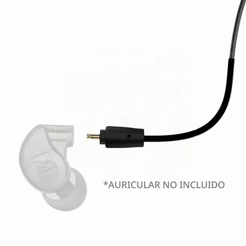 Vista 4 de MEE audio MX PRO Series y M6 PRO Cable de repuesto para auriculares con micrófono en línea y control remoto (negro)