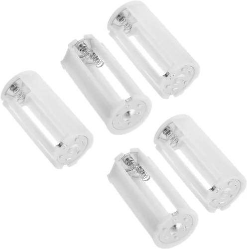 Vista 7 de Heyiarbeit 1 unids blanco AA a D tamaño de conexión paralela adaptadores de batería convertidor casos adaptador D 3501A para electrónica