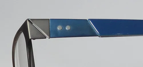 Vista 6 de Ogi 3065 - Bisagras flexibles con forma de borde completo estilo segmento gafas de moda 52-17-135 gris verdoso y azul