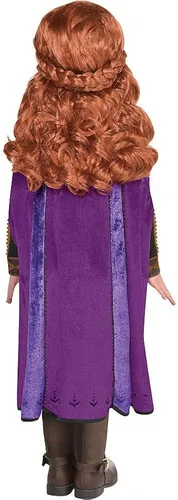 Vista 4 de Party City Anna Travel Halloween Costume for Girls, Disney, Frozen 2, Small (4-6), with Dress and Cape