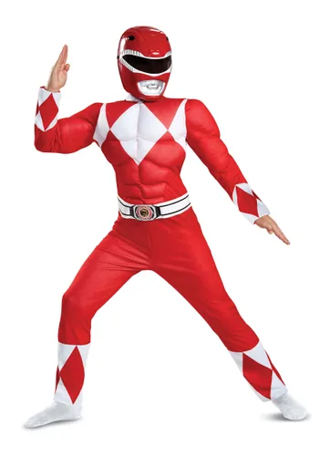 Vista 4 de Disfraz de Power Rangers Red Ranger para niño Multicolor